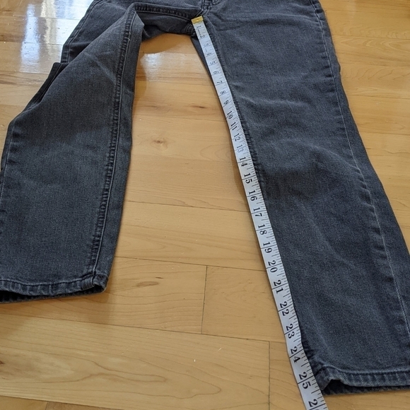 FRANK And Oak Stevie tapered fit high rise waist black wash jeans size 24 @T7 - Picture 2 of 9